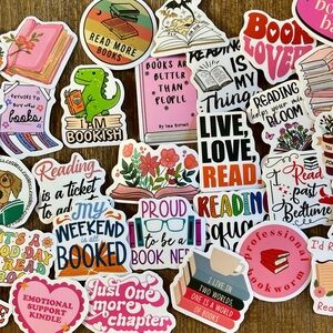 Book Lover Themed Stickers 40 ct NIB